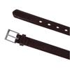 CTM Kid's Leather 1 inch Dress Belt with Square Buckle, Xlarge, Brown view 2