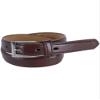 CTM Kid's Leather 1 inch Dress Belt with Square Buckle, Xlarge, Brown view 3