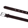 CTM Kid's Leather 1 inch Dress Belt with Square Buckle, Xlarge, Brown view 4