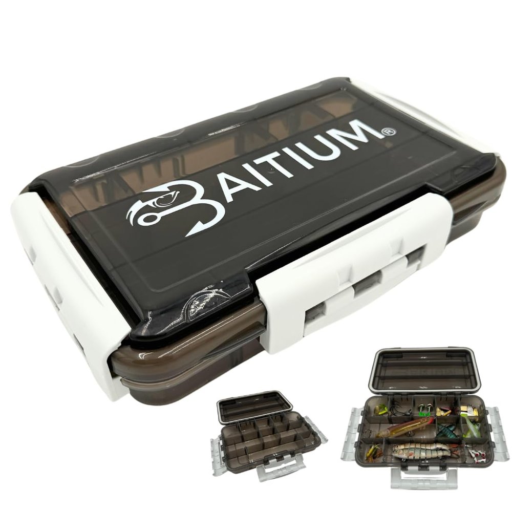 Baitium XTRAseal Waterproof Fishing Tackle Box Organizer, Tackle Boxes With Dividers, Fishing Box, Tacklebox for Fishing, 3600 Tackle Tray 3700, Plastic Storage Organizer, Fishing Gear - 3600