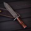 Blade Frenzy 150 Layer Custom Handmade Damascus Stack Dagger Knife with Leather Sheath view 3
