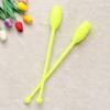 FOYTOKI 1pair Artistic Gymnastics Stick Rhythmic Dance Fitness Equipment for Boy Girl Adults Yellow Sticks for Dance Gymnastics Parties view 4