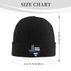 American Flag with Texas Police Blue Line Cozy Winter Essential: Hand-Knitted Hat Ultimate Warmth view 2