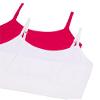 Maidenform Girl Girls' Comfort Brami Bralette, 2 Pack, Fuschia/White, Large view 2
