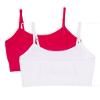 Maidenform Girl Girls' Comfort Brami Bralette, 2 Pack, Fuschia/White, Large view 3