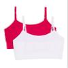 Maidenform Girl Girls' Comfort Brami Bralette, 2 Pack, Fuschia/White, X-Large view 1