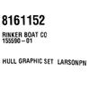 Larson Boat Hull Graphic Decals 8161152 | Stickers Pewter (6PC) view 4