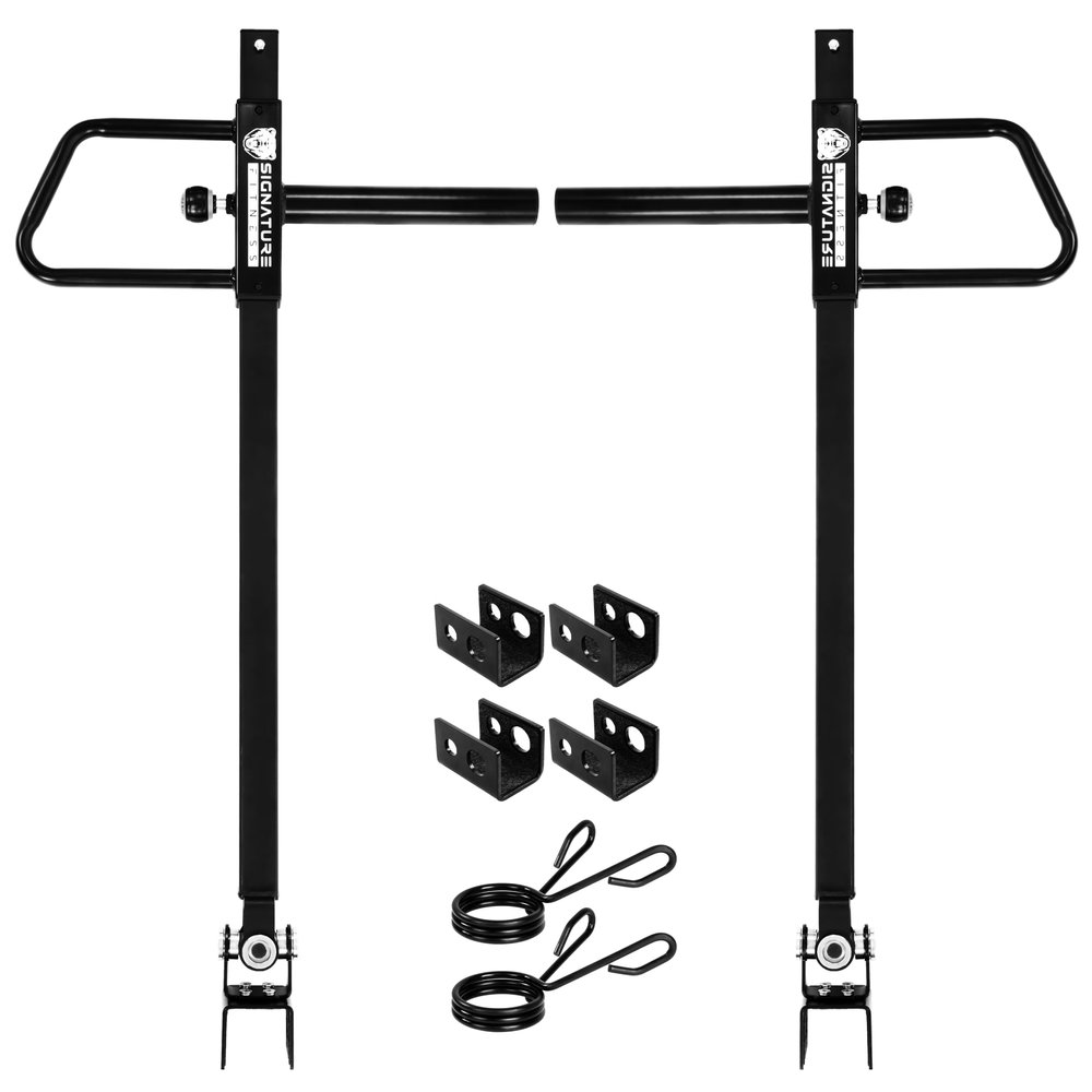 Signature Fitness Fitvids Upgraded 2nd Generation Adjustable Lever Arms Rated 600 LB Per Arm Jammer Arms, 2nd Generation Black