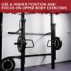 Signature Fitness Fitvids Upgraded 2nd Generation Adjustable Lever Arms Rated 600 LB Per Arm Jammer Arms, 2nd Generation Black view 4