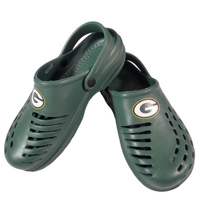 FOCO NFL Unisex-Adult Team Logo Solid Clogs with Heel Strap Comfortable Water Slip on Shoes (Green Bay Packers, US Footwear Size System, Adult, Men, Numeric Range, Medium, 13, 14)