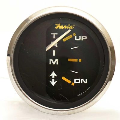 Faria Boat Trim Gauge GPC638A | Kronos Black Mercury 2 Inch