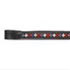 Grewal Equestrian Independent Flower Crystal Browband (Straight, Black, Cob) view 1