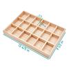 The Display Guys - Stackable Jewelry Tray and Organizer - for Drawers, Dressers, Store Display (18 Compartments, Natural Wood) view 2