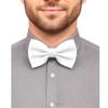trilece Bow Ties for Men - Men's Solid Pretied Bowties for Formal Wear - Adjustable Bow Tie - White Bowtie (White) view 1