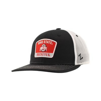 ZHATS Standard NCAA Officially Licensed Trucker Hat Dakota Switchback Patch Black White, One Size