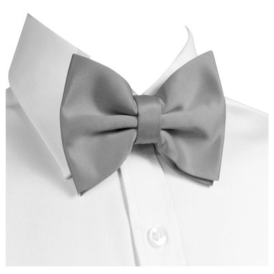 trilece Bow Ties for Men - Men's Solid Pretied Bowties for Formal Wear - Adjustable Bow Tie - Bow ties for Woman (Light Grey)