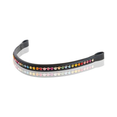 Grewal Equestrian Rainbow Crystal Cup Chain Browband (Cob)