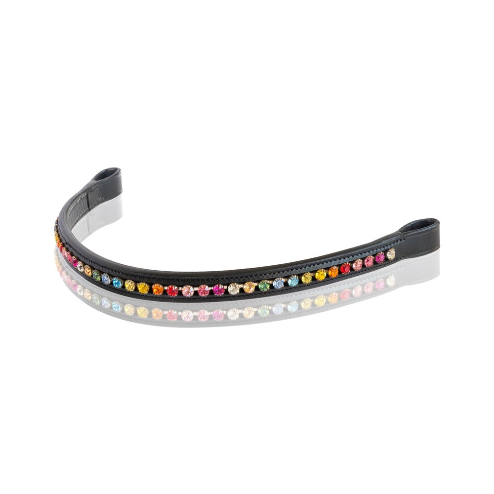 Grewal Equestrian Rainbow Crystal Cup Chain Browband (Cob)