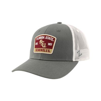 Florida State Seminoles NCAA Officially Licensed Snapback Hat Big Rig Patch Smoke White Switchback