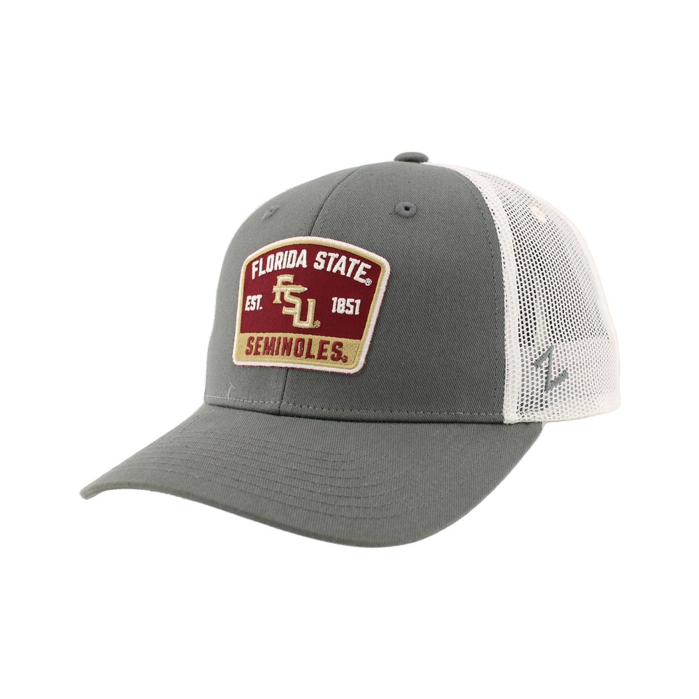 Florida State Seminoles NCAA Officially Licensed Snapback Hat Big Rig Patch Smoke White Switchback
