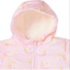Carter's Girls' Winter Coat Puffer Jacket with Sherpa Lined Hood, Pink Rainbows, 3T view 3