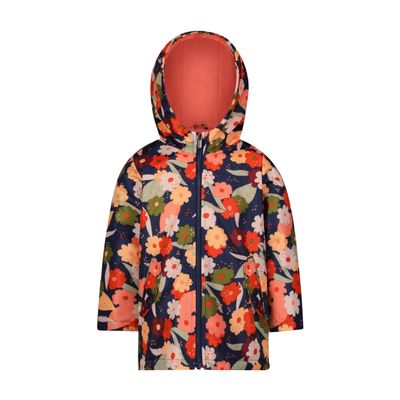 Carter's Girls Color Splash Rainslicker Rain Jacket, Navy, Size 5-6
