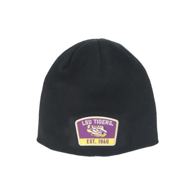 LSU Tigers NCAA Officially Licensed Beanie Edge Patch Switchback Black