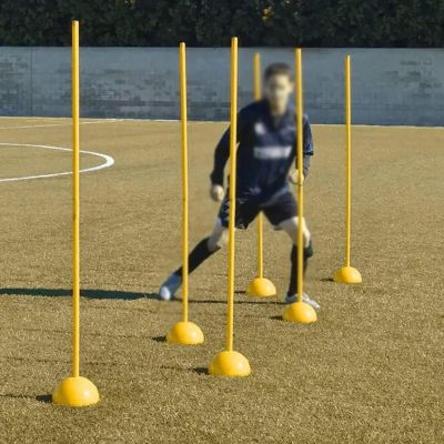 YLLFFLL Agility Soccer Training Adjustable Hurdles Poles Set, Plug-in Type Agility Poles with Base, Coaching Sticks for Children's Play, Basketball, Football Training (Size : 1m/39.3in)