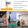 JOSKAA 1.7-3.6 M Vertical Jump Tester, Adjustable Vertical Jump Tester, Vertical Challenger Jump Tester Measuring Device, High Jump Training Device for Basketball, Badminton,Colorful view 2