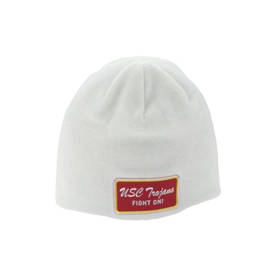 USC Trojans NCAA Officially Licensed Beanie Edge Patch Brick White