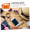 Amosfun 3pcs Transparent Pvc Crossbody Waist Bag Zipper Design Stylish Sling Fanny Pack for Women Comfortable Shoulder Strap for Travel and Outdoor Activities view 2