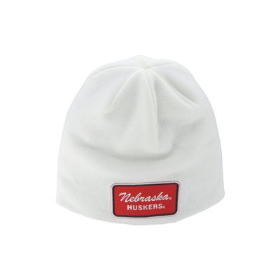 Nebraska Cornhuskers NCAA Officially Licensed Beanie Edge Patch Brick White