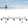 5 Tube Adjustable Fishing Rod Holders, Stainless Steel Boat Fishing Rod Holders, Fishing Rod Holder, Rod Rack Can Be Rotated 360 Deg for Boat Marine view 1