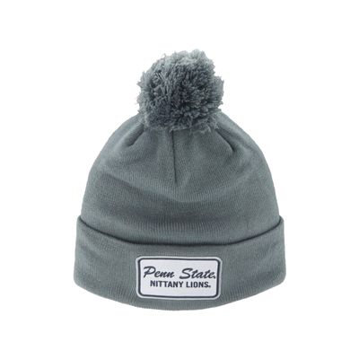 ZHATS Standard NCAA Officially Licensed Pom Beanie Patch Brick Gray, Grey, One Size