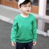 Boys Girls Sweatshirts Kids Toddler Solid Long Sleeve Pullover Crewneck Tops Shirts Fall Winter (Orange, 2-3 Years) view 2