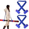 BOXOB 2 Pairs Ski Fastener Tapes, Adjustable Ski Boot Straps with Protector Pads Ski Carrier Straps Ski Wraps Ties Gear Storage for Ski Poles Boards Carrying Outdoor Winter Sports Accessories (Blue) view 1
