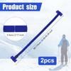 BOXOB 2 Pairs Ski Fastener Tapes, Adjustable Ski Boot Straps with Protector Pads Ski Carrier Straps Ski Wraps Ties Gear Storage for Ski Poles Boards Carrying Outdoor Winter Sports Accessories (Blue) view 2