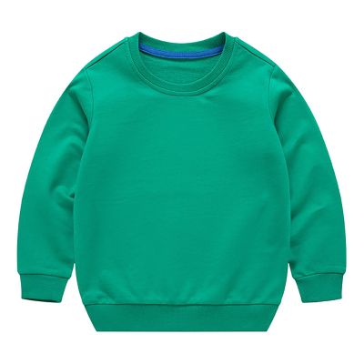 Boys Girls Sweatshirts Kids Toddler Solid Long Sleeve Pullover Crewneck Tops Shirts Fall Winter (Green, 3-4 Years)