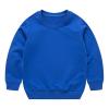 Boys Girls Sweatshirts Kids Toddler Solid Long Sleeve Pullover Crewneck Tops Shirts Fall Winter (Blue, 6-7 Years) view 1