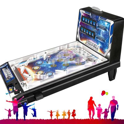 HALFS Electronic Pinball Game Easy Carry Pinball Toy Mini Super Pinball Toys with Light Music and Scoreboard for Kids and Adults Parent Child Interactive Portable Pinball Toy
