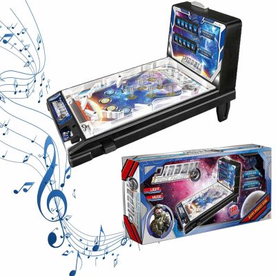 HALFS Electronic Super Pinball Game Children's The Space Age Pinball Game Desktop Pinball Machine with Scorer and Light Music for Family Activities Parent Child Interactive