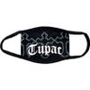 Men's Tupac Logo & Crosses Face Mask Black view 1