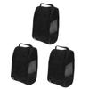 Amosfun 3pcs Handheld Portable Shoes Storage Bag Durable Zipper Design Pouch for Sneakers and Boots Multipurpose Organizer for Travel and Closet Black