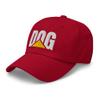 RIVEMUG Funny Dog Curved Bill Cap Relaxed Fit Low Crown Adjustable Dad Hat Cranberry view 1