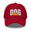RIVEMUG Funny Dog Curved Bill Cap Relaxed Fit Low Crown Adjustable Dad Hat Cranberry view 2