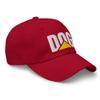 RIVEMUG Funny Dog Curved Bill Cap Relaxed Fit Low Crown Adjustable Dad Hat Cranberry view 3