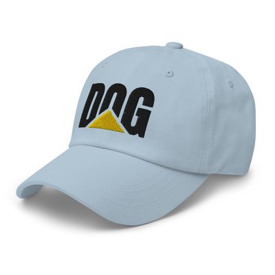 RIVEMUG Funny Dog Curved Bill Cap Relaxed Fit Low Crown Adjustable Dad Hat Light Blue