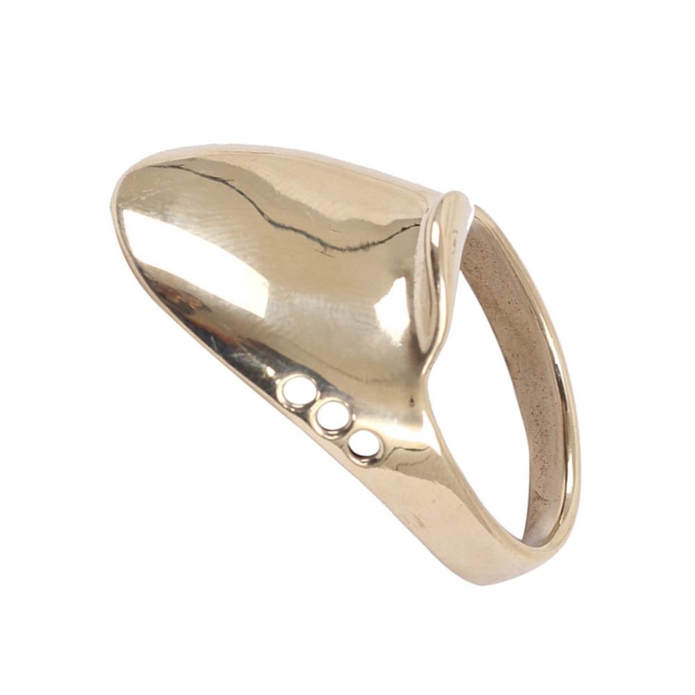 OFFSCH 1 Set Wear-Resistant Archery Thumb Ring Brass Finger Guard Thumb Draw Ring for Archery