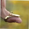 OFFSCH 1 Set Wear-Resistant Archery Thumb Ring Brass Finger Guard Thumb Draw Ring for Archery view 4