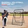 BALWONER 6 x 4 ft 5 Angles Adjustable Pitch Back Baseball Softball Lacrosse Volleyball Rebound Bounce Back Net with Strike Zone Black view 2